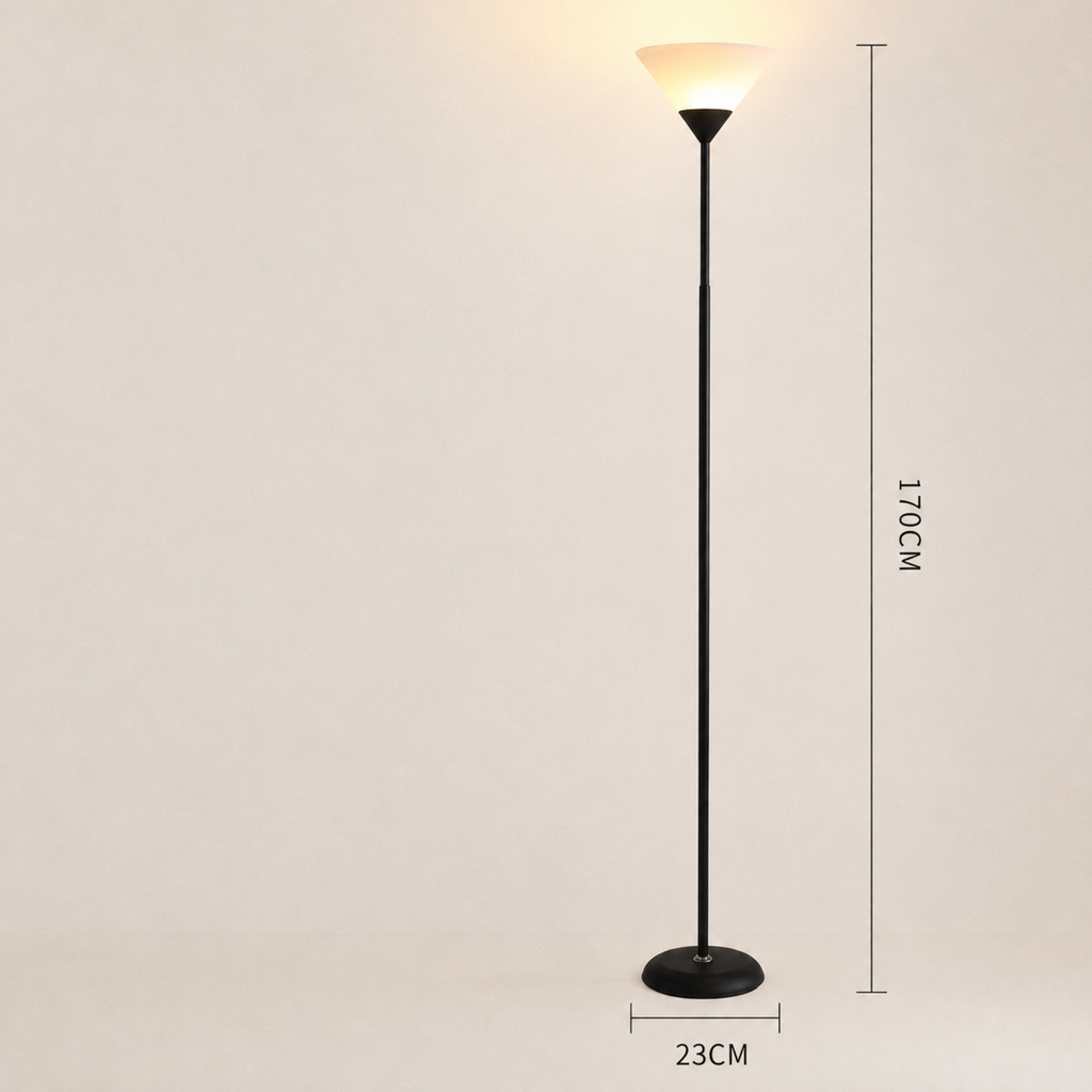 Dimensions of the modern LED standing floor lamp