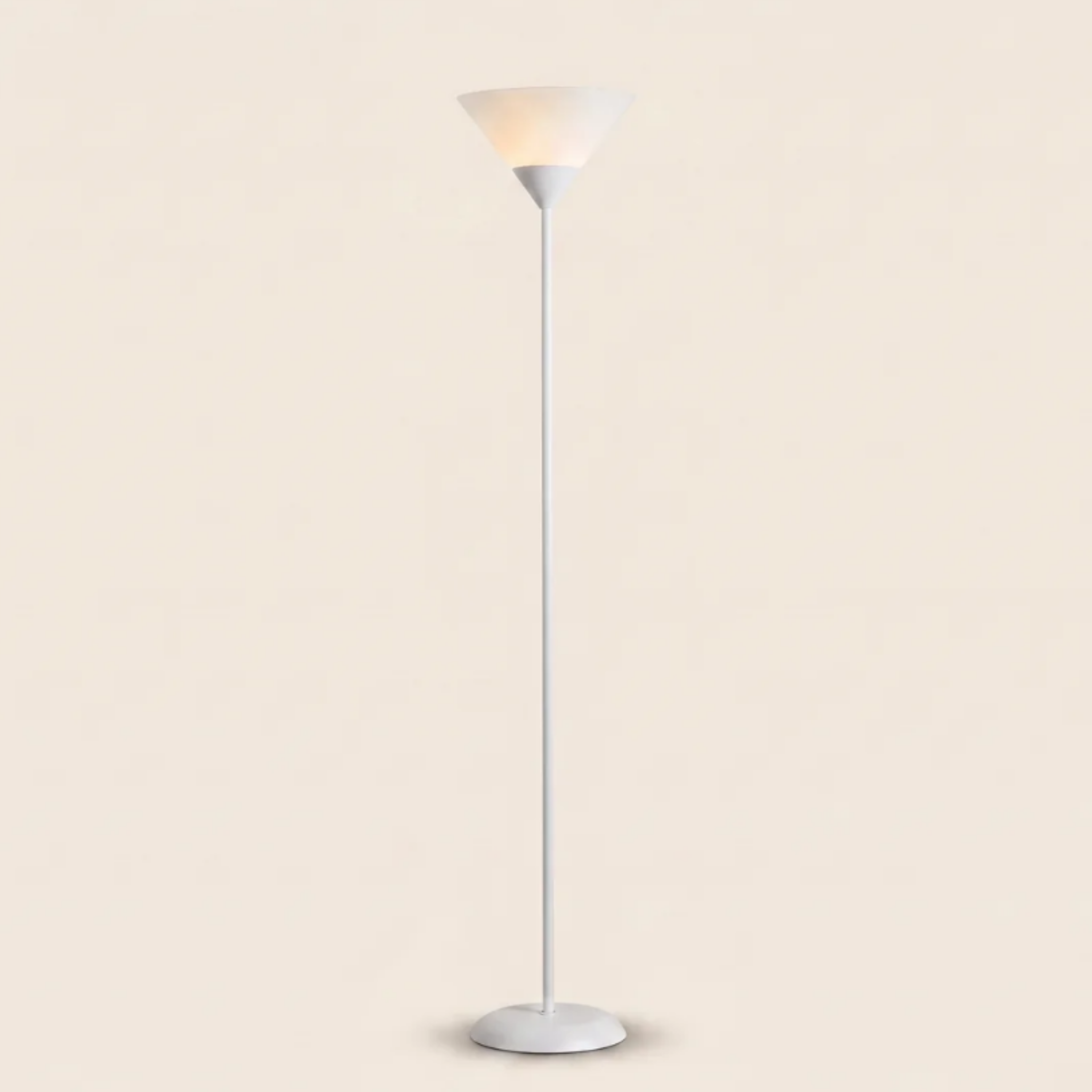 Modern LED standing floor lamp in white