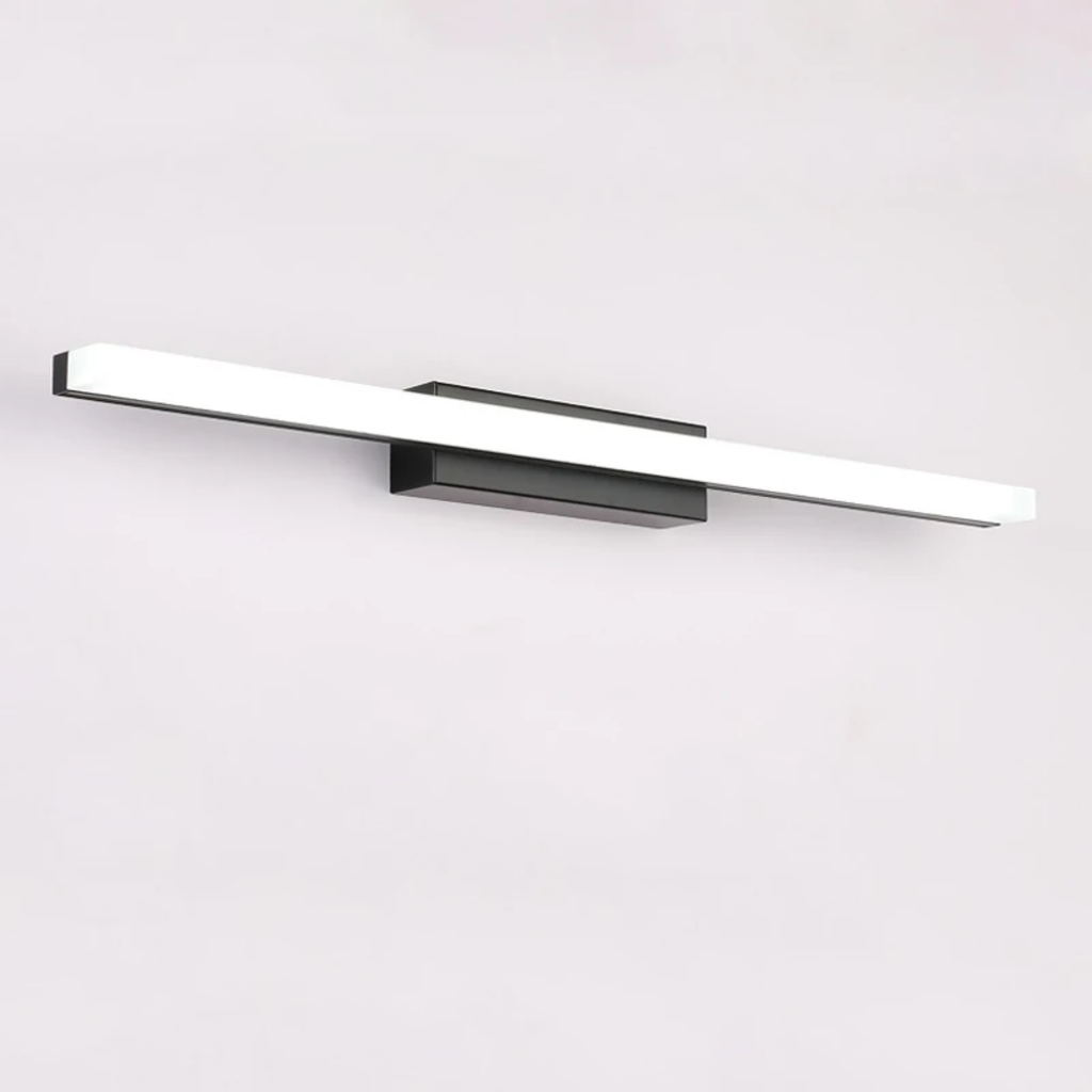 Silver modern LED bathroom vanity wall light