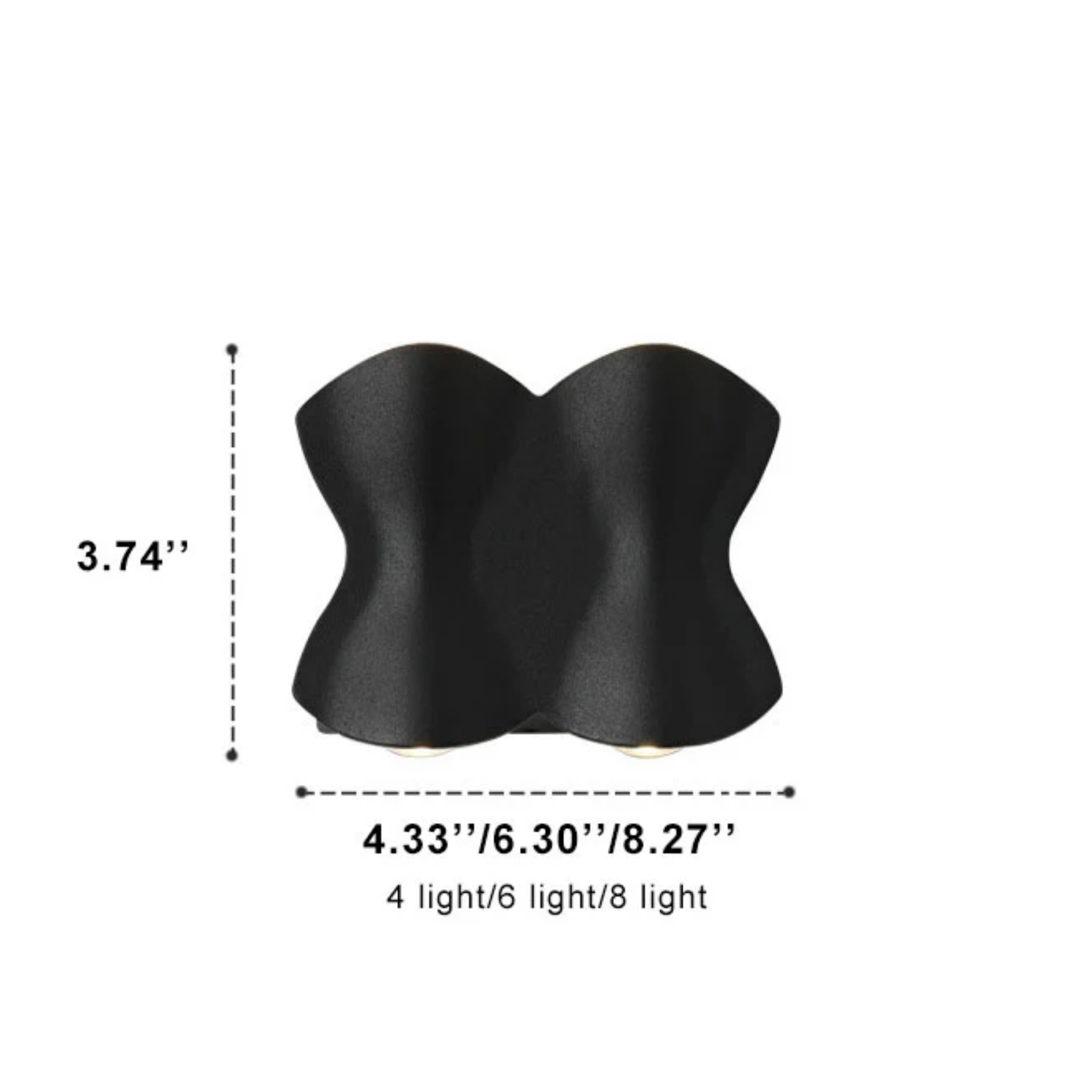Dimensions of the modern linear LED wall sconce