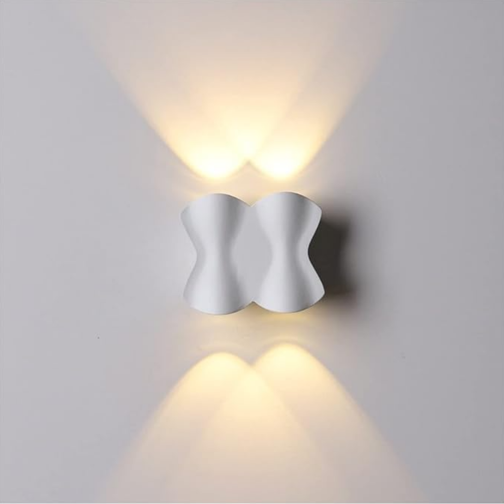 Modern white linear LED wall sconce with 4 lights
