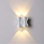 Modern white linear LED wall sconce with 4 lights