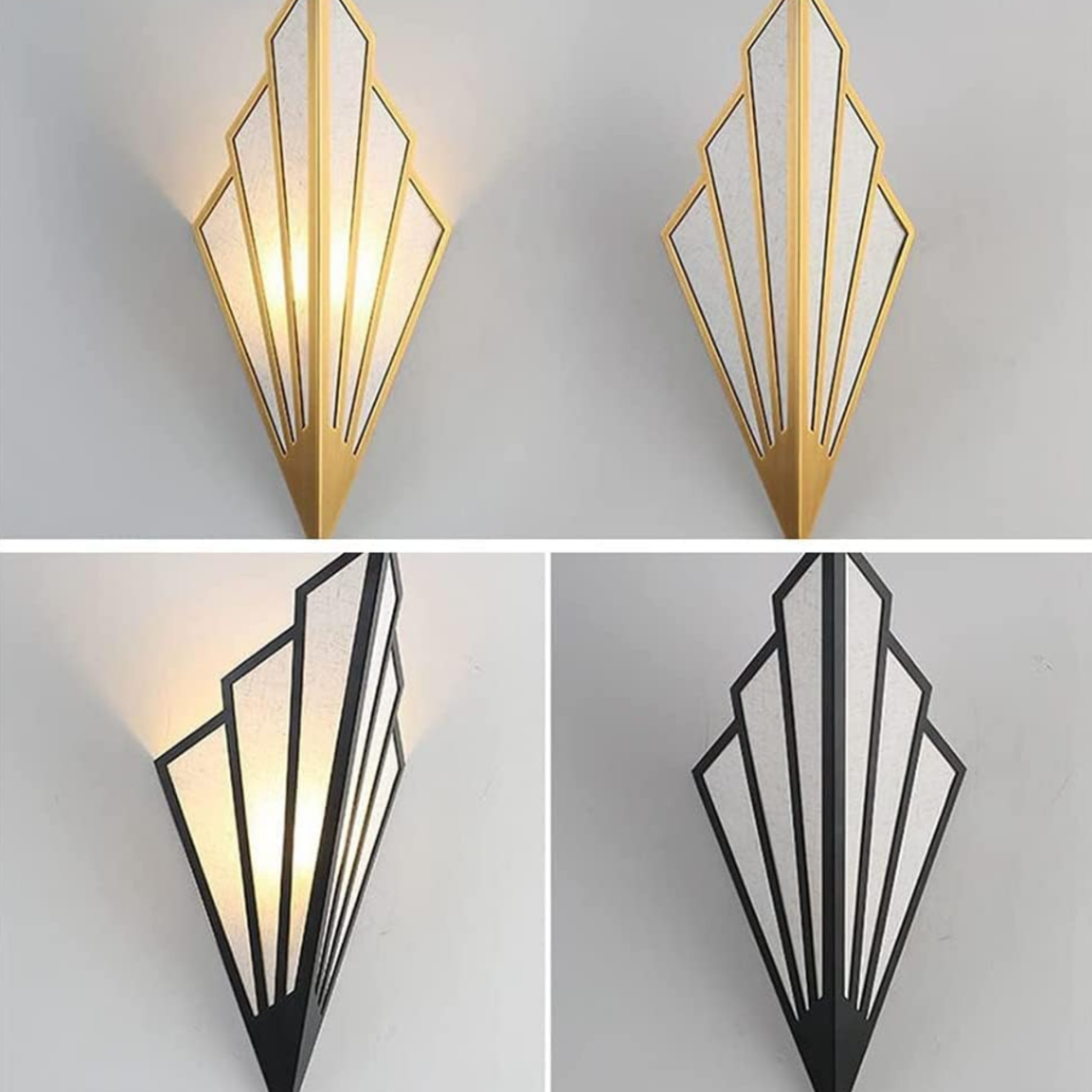 Modern linen wall sconce turned off