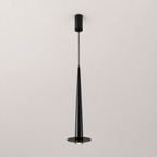 Modern minimalist black aluminum stick LED pendant ceiling light