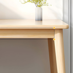 Close-up of the solid wood frame