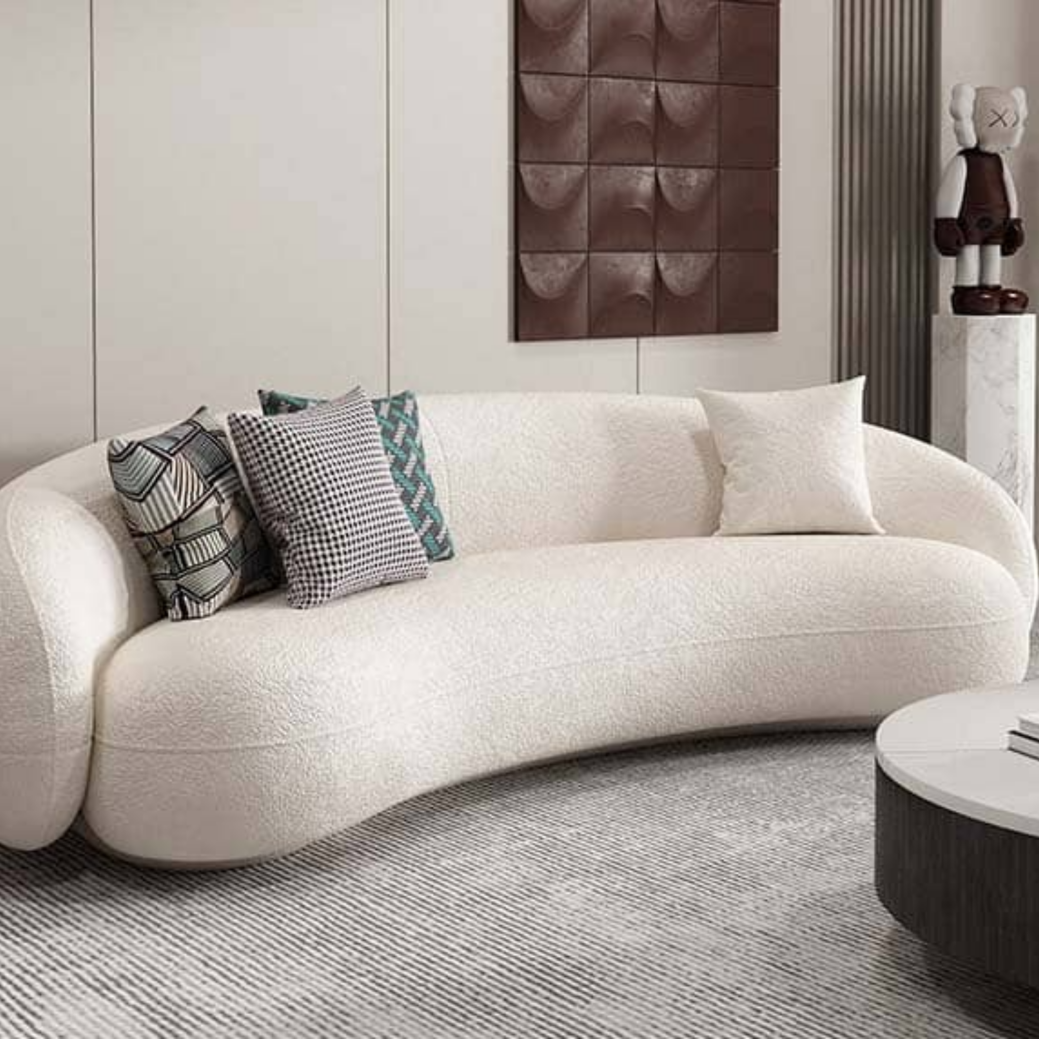 Modern Nordic 3-seater sofa