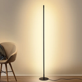 Modern Nordic slim LED floor lamp with metal frame