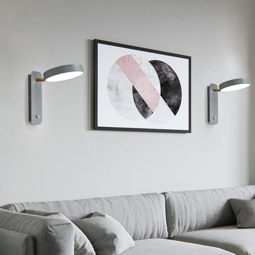Modern Nordic LED wall sconce in a living room