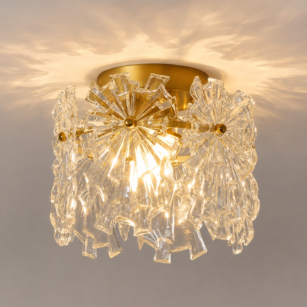 Modern opal glass flush mount ceiling light