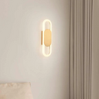 Side view of the modern oval LED wall sconce
