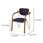 Modern upholstered dining armchair product dimensions