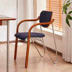 Modern dining chair with comfortable upholstered backrest