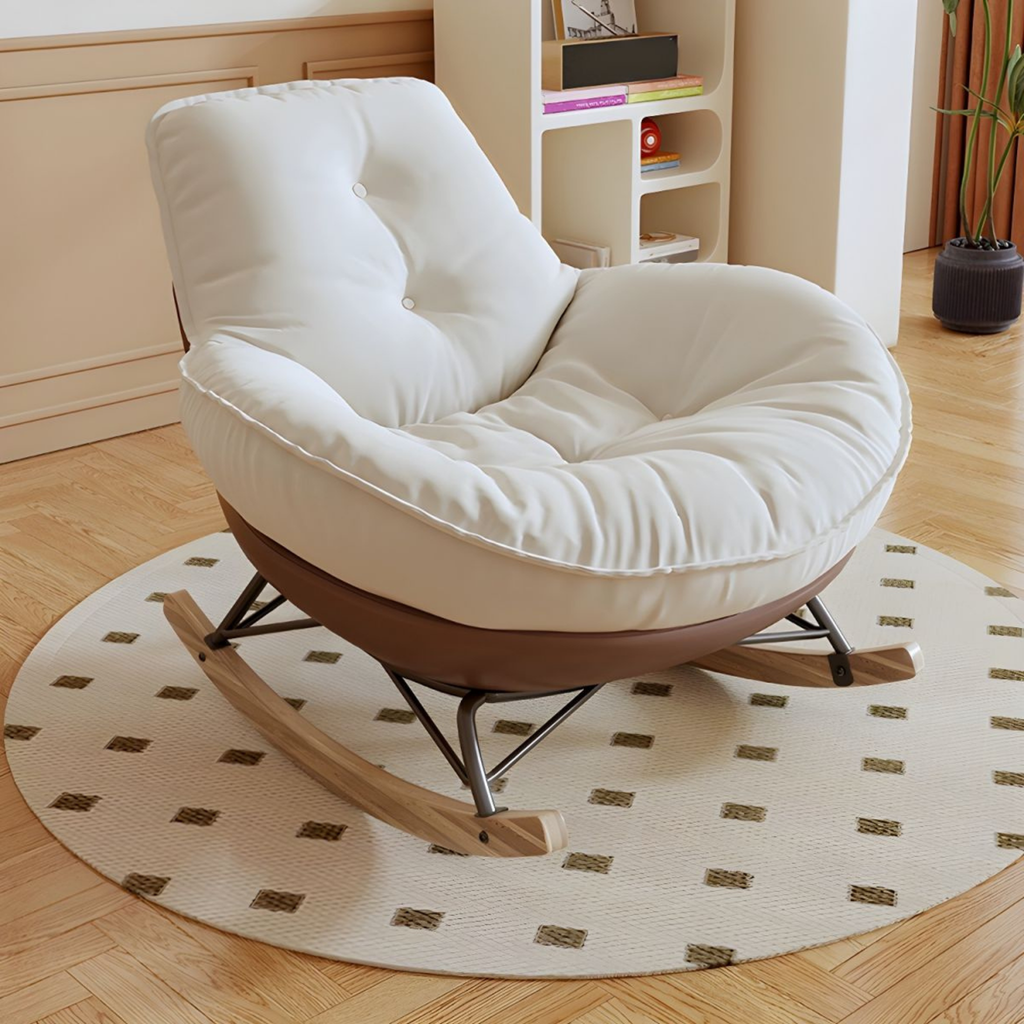 Coffee modern rocking accent chair for living room and lounge