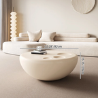 Dimensions of the modern round coffee table