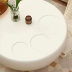 Rounded edge detail of the modern coffee table