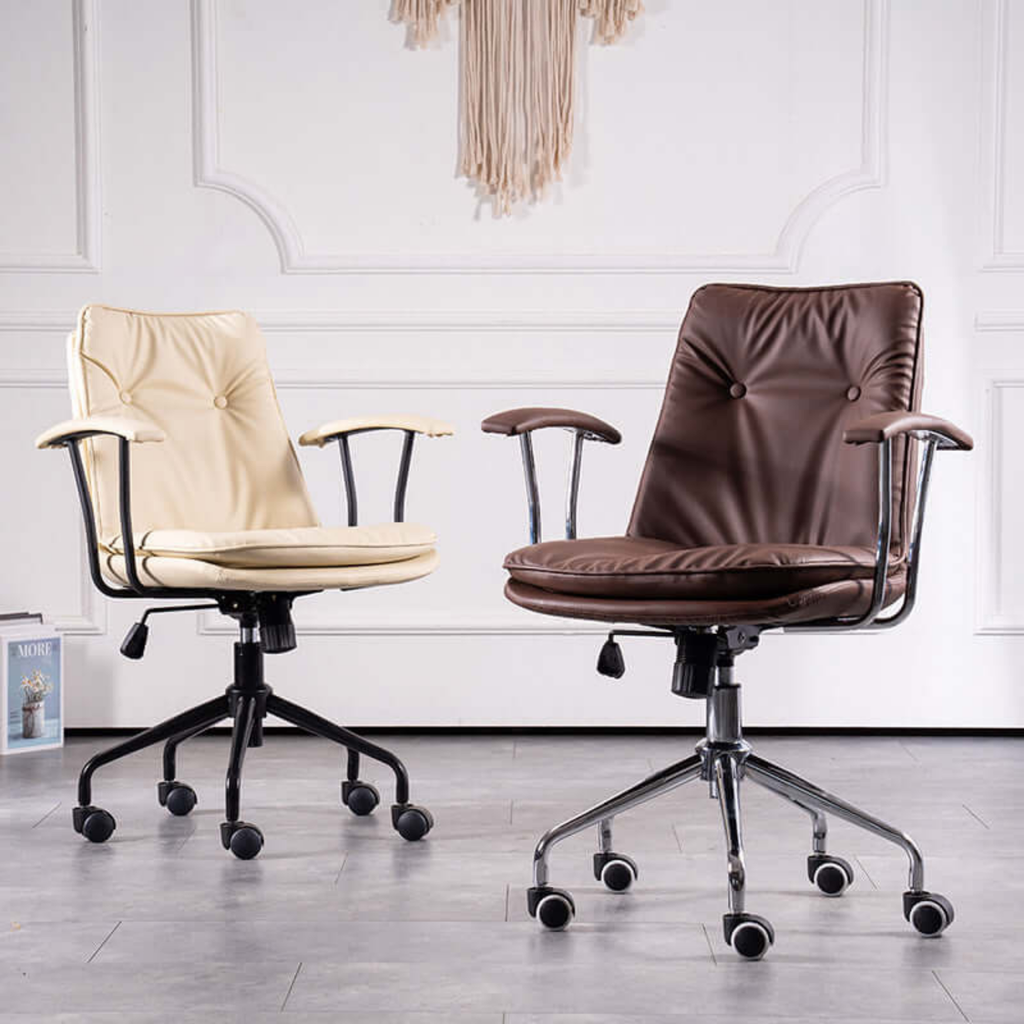 Microfiber leather desk chair for home office and study