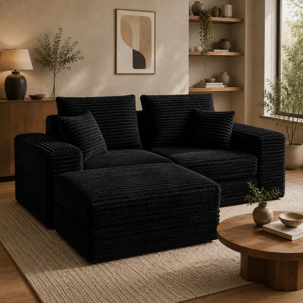 Modern sectional sofa in a contemporary interior