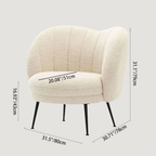 Modern sherpa accent chair dimensions and measurements
