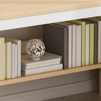 Wood and metal desk for home office