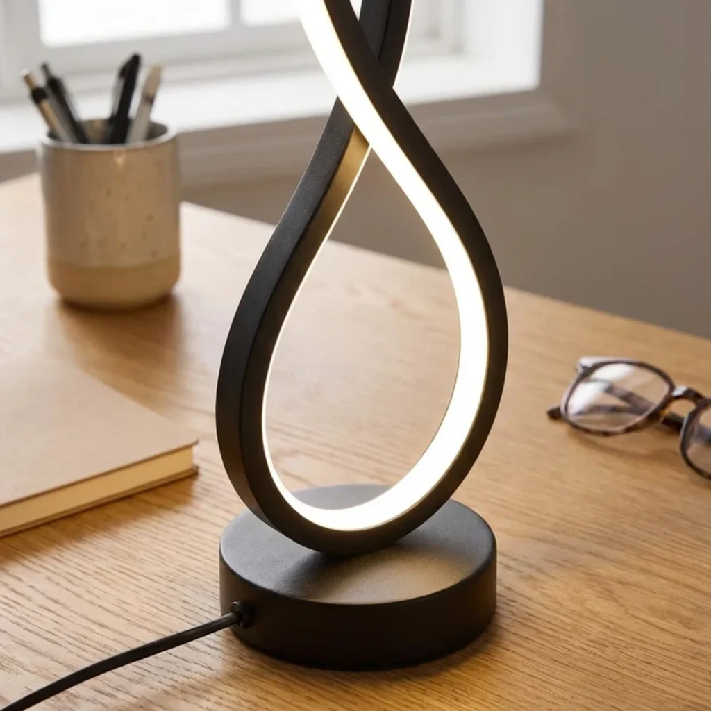 Close-up of the table lamp base