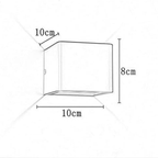 Dimensions of the modern square LED wall sconce