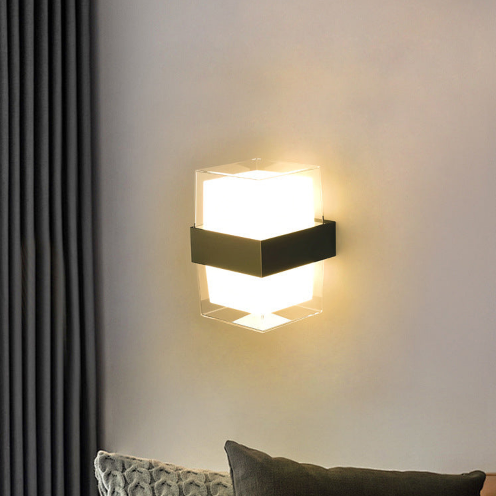 Modern wall light on a contemporary home interior