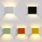 Modern square wall sconce available in five colors