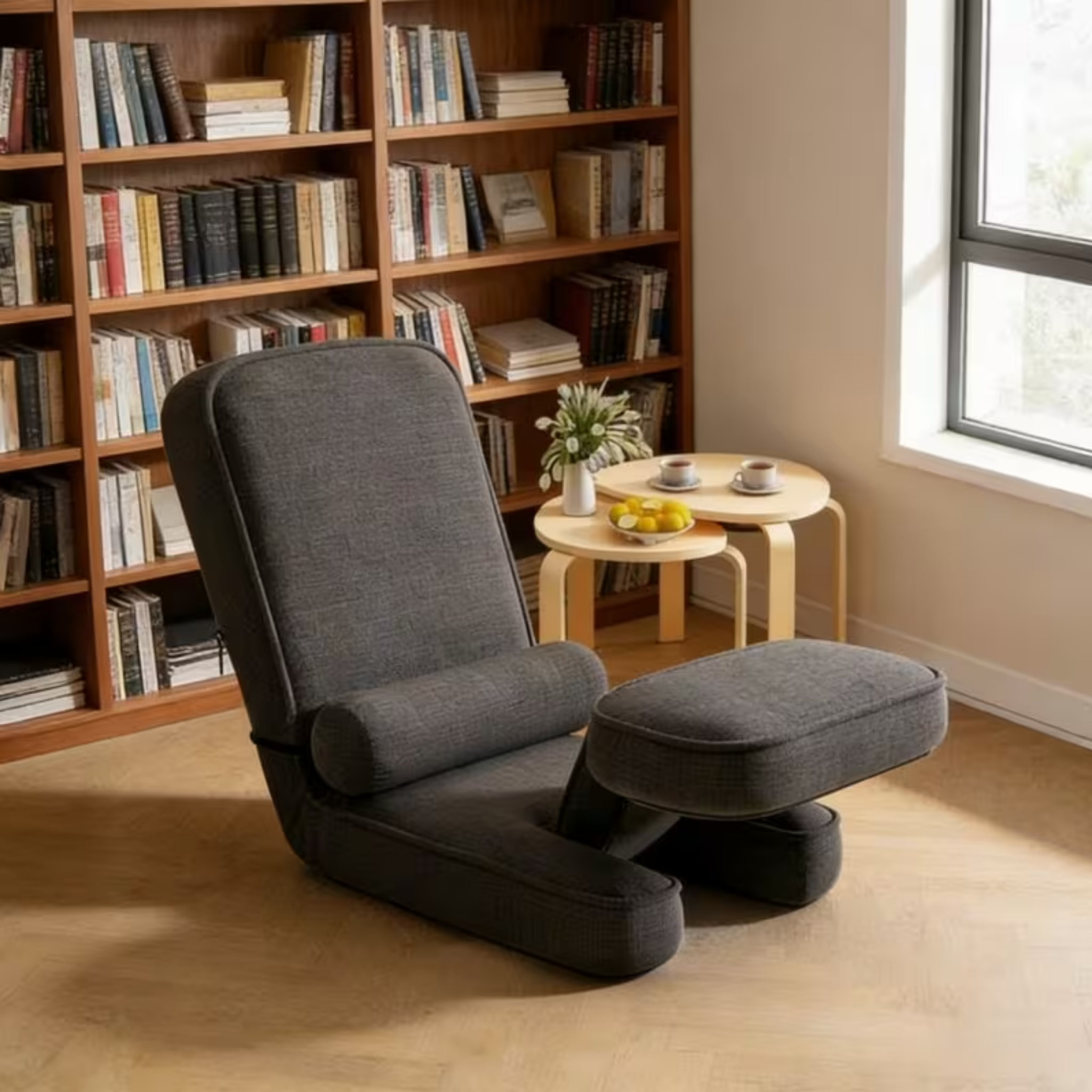 Modern tatami chair in reading space