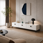Modern 4-drawer TV stand in a living room