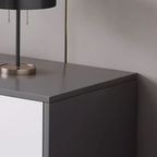 Surface detail of modern minimalist TV stand