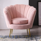 Armless velvet accent chair for living room and bedroom