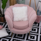 Contemporary upholstered accent chair for reading corner