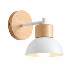 Modern Wood and Iron Wall Sconce