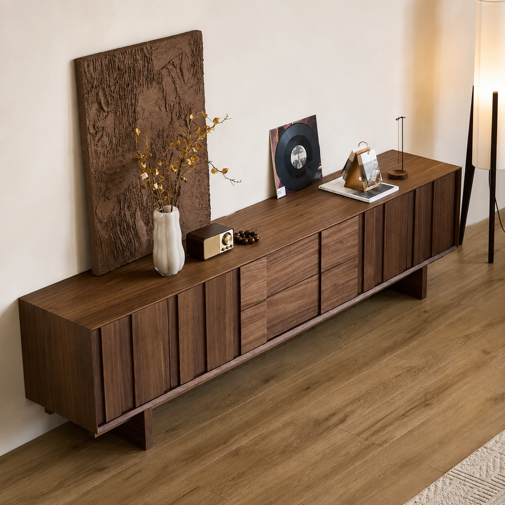 TV Stand Modern Entertainment Center with Storage Cabinet for Living Room Media Console Home Furniture TV Unit Organizer