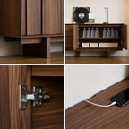 TV Stand Modern Entertainment Center with Storage Cabinet for Living Room Media Console Home Furniture TV Unit Organizer