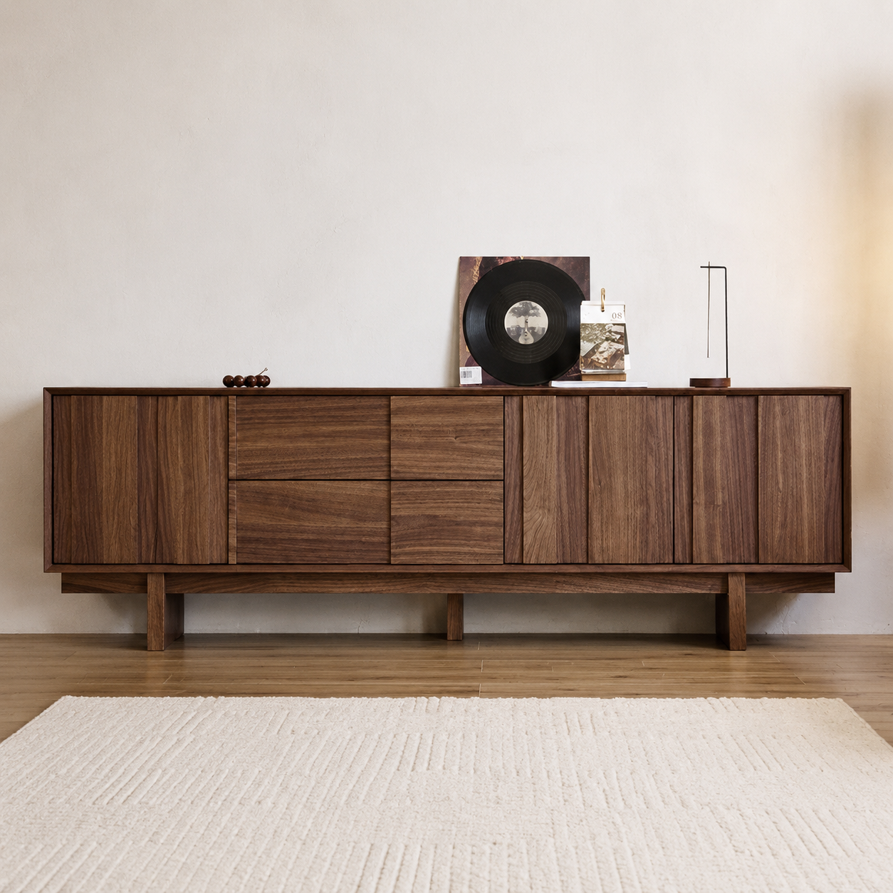 TV Stand Modern Entertainment Center with Storage Cabinet for Living Room Media Console Home Furniture TV Unit Organizer