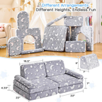 Modular kids play couch dimensions