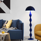 Cream mushroom floor lamp in a hotel interior