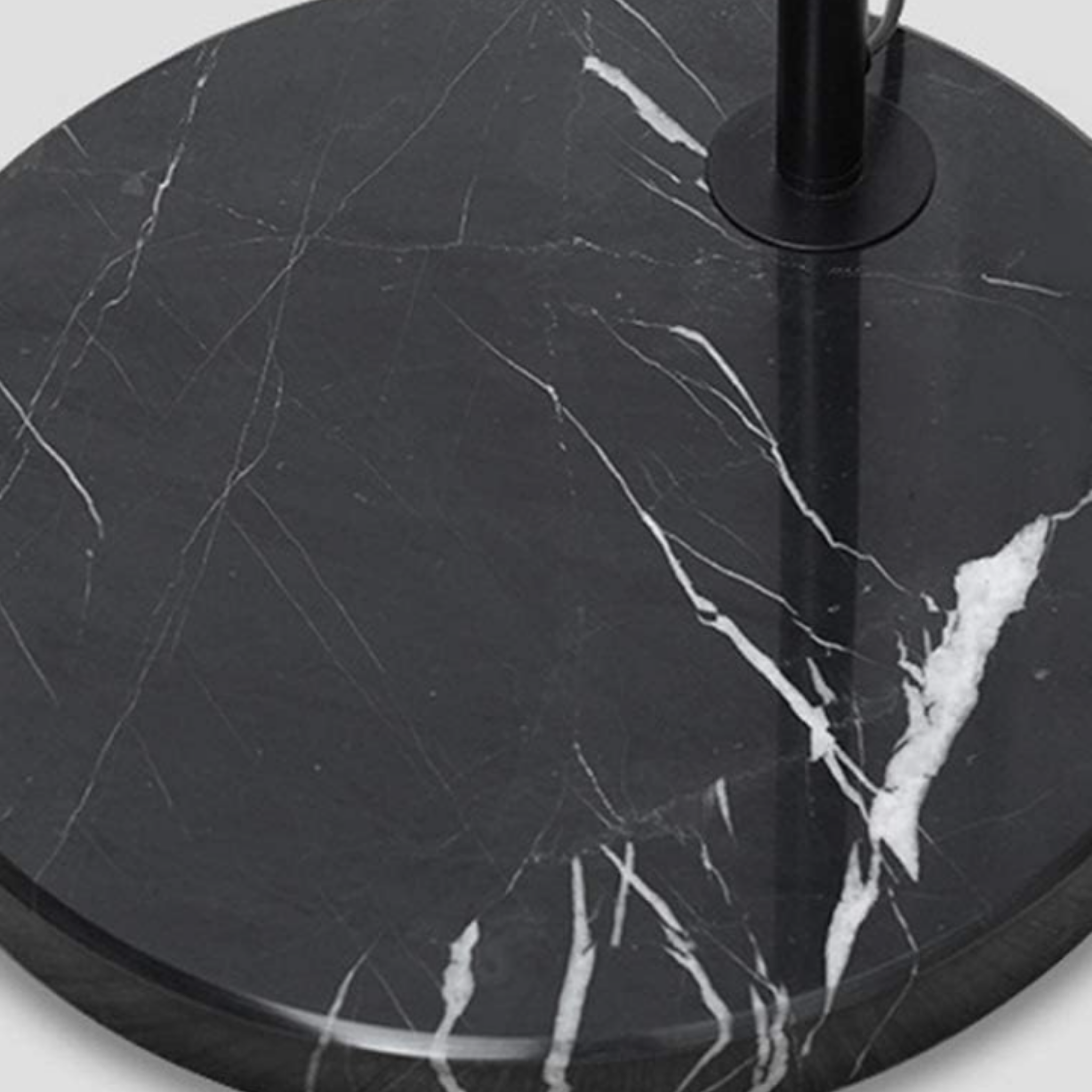 Close-up of the marble base