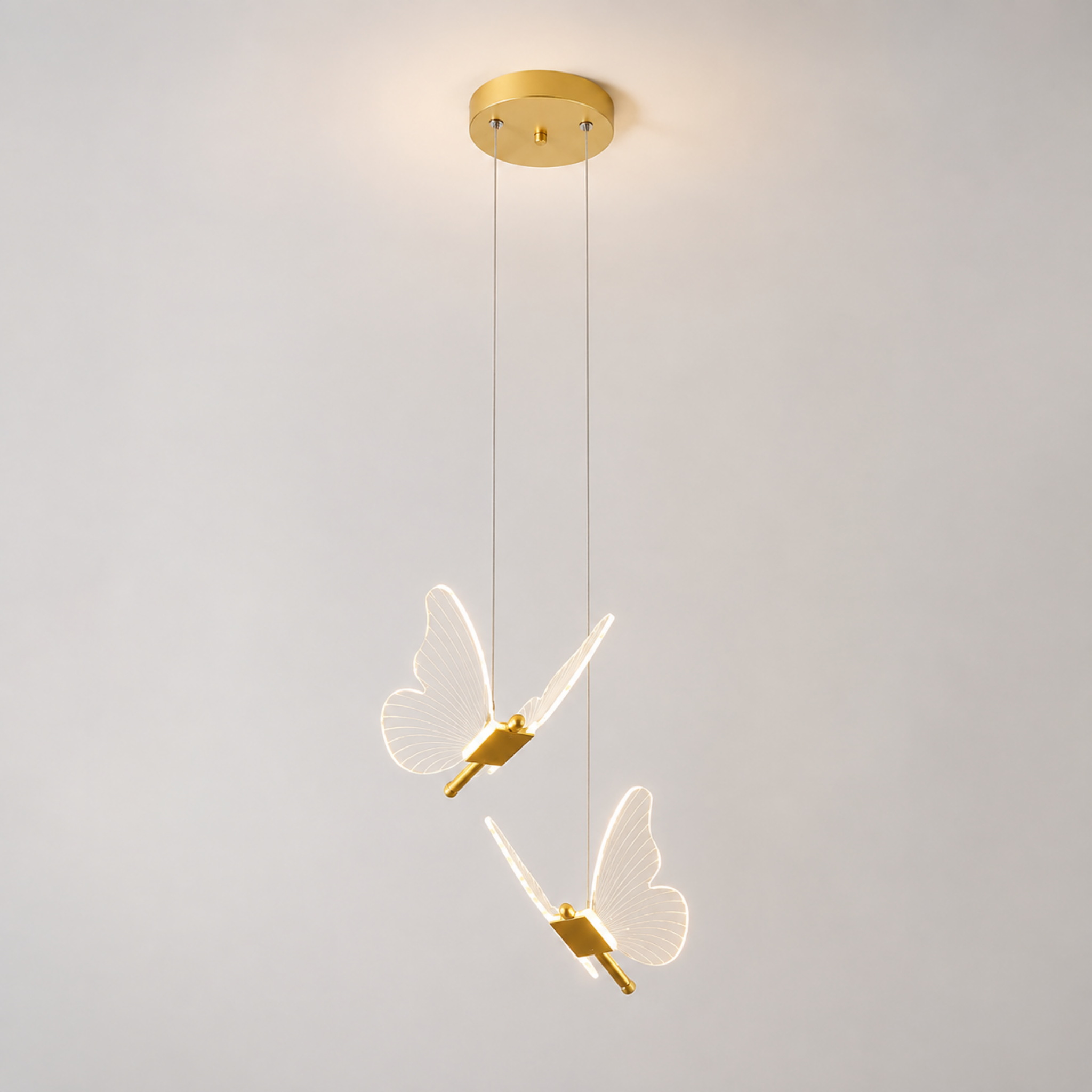 Nordic butterfly LED pendant hanging ceiling light 2 light