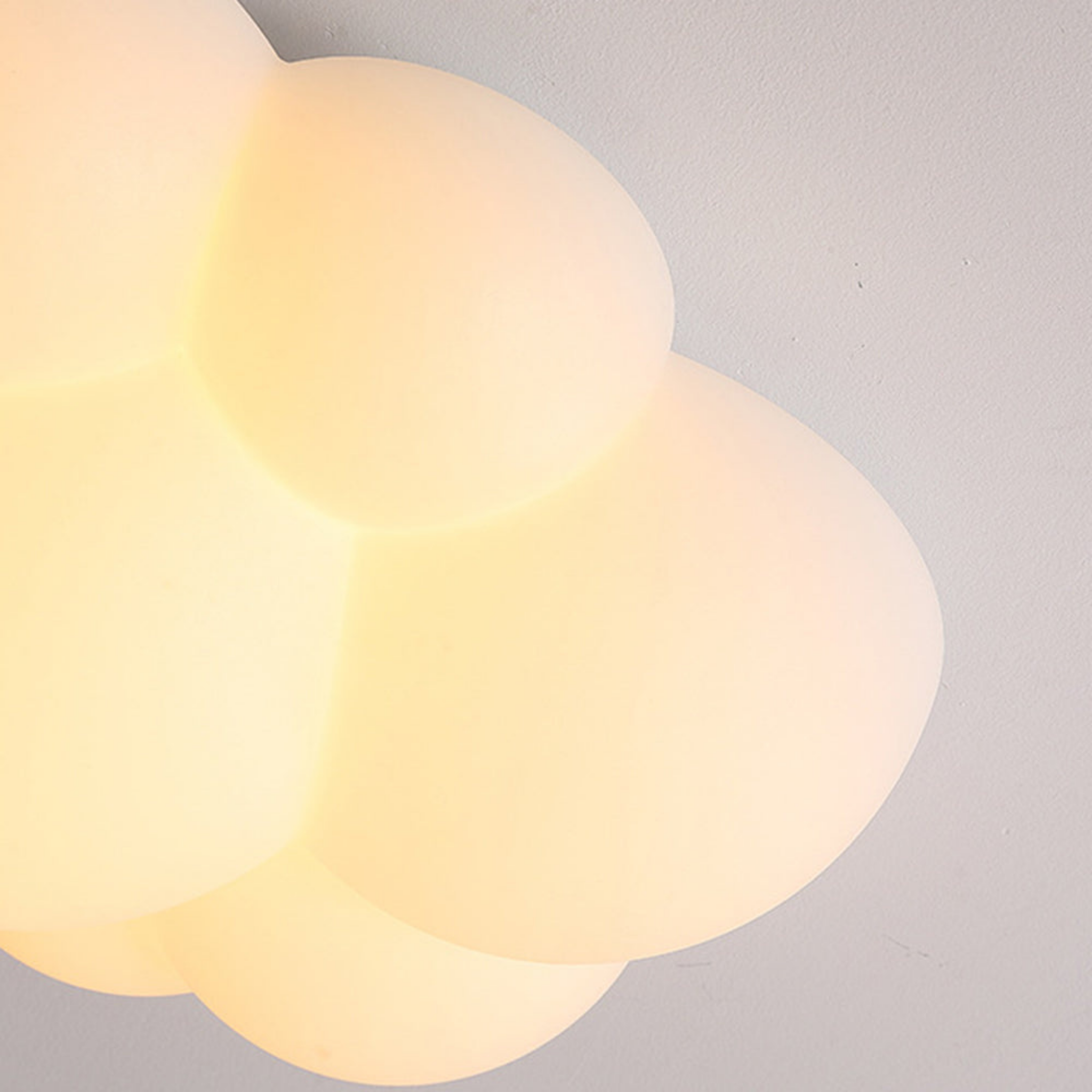 Nordic cloud LED light turned on