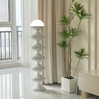 Nordic cream gourd floor lamp in a bedroom