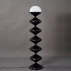 Nordic cream gourd floor lamp in black