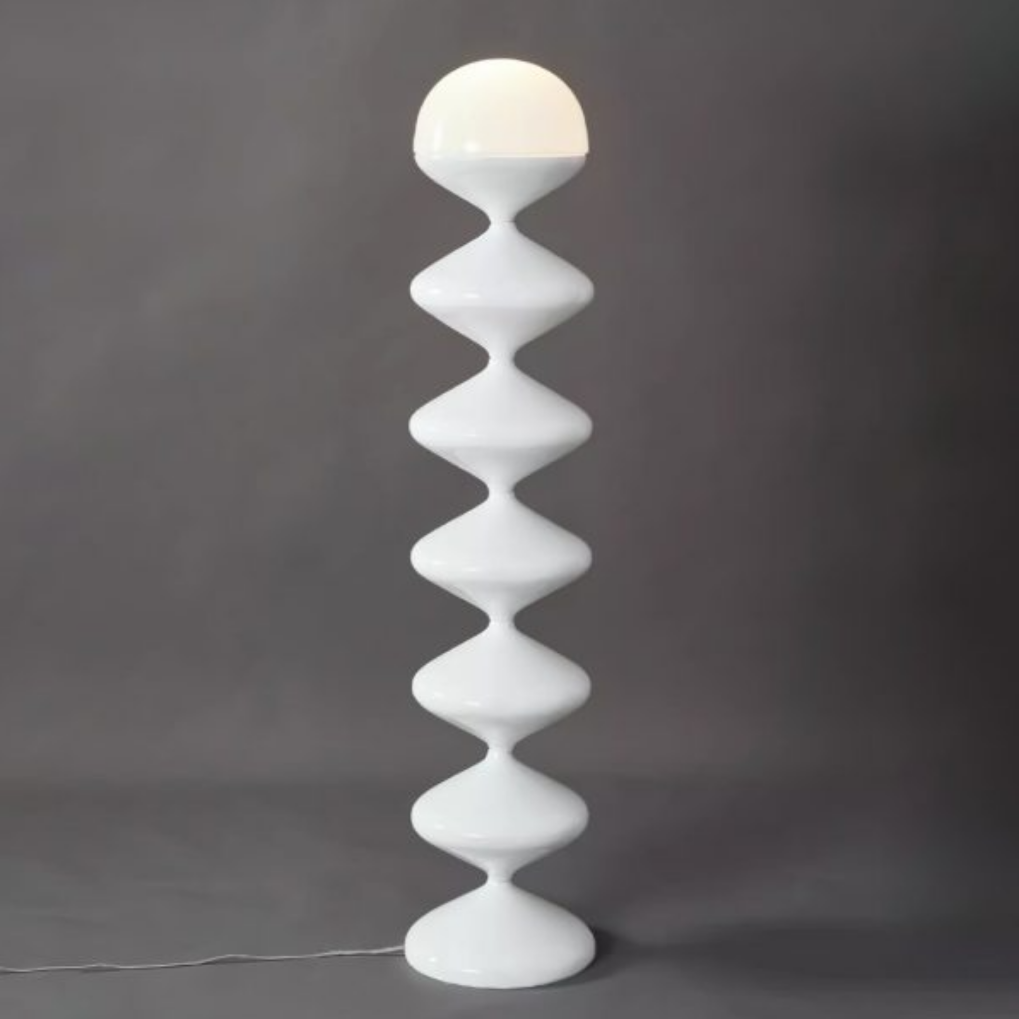 Nordic cream gourd floor lamp in white