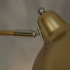 Close-up of the gold finish