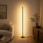Modern Nordic LED floor lamp in a living room