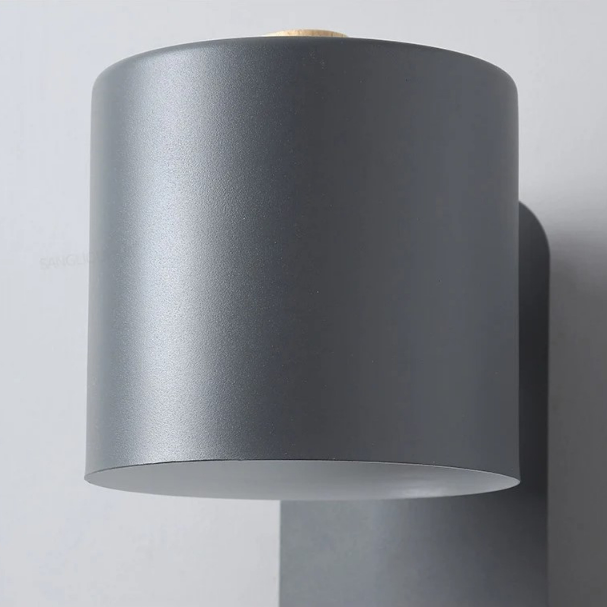 Close-up of the iron frame of the Nordic wall sconce