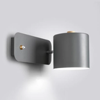 Angled view of the Nordic LED wall sconce
