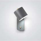 Nordic modern LED wall sconce with switch in grey