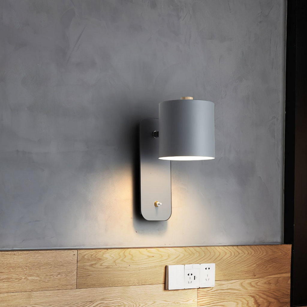 Nordic modern wall sconce in a home office